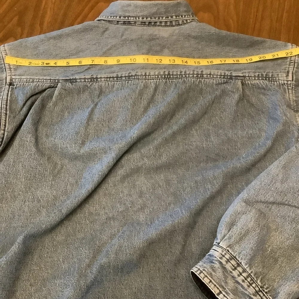 Fleece Lined Denim Chore Jacket Workwear Utility Coat Men’s L